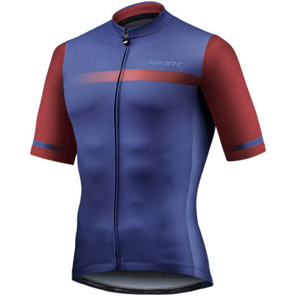 Giant Podium Short Sleeve Jersey In Navy Red - Beyond The Bike
